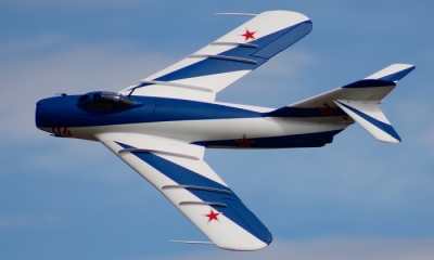 7 CH AeroFoam Blue White MiG-17 90mm RC EDF Jet - Radio Controlled 